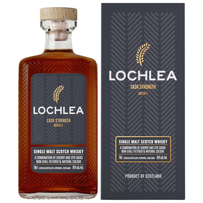 Lochlea Cask Strength Batch 3 Lowland Single Malt Scotch Whisky with Box